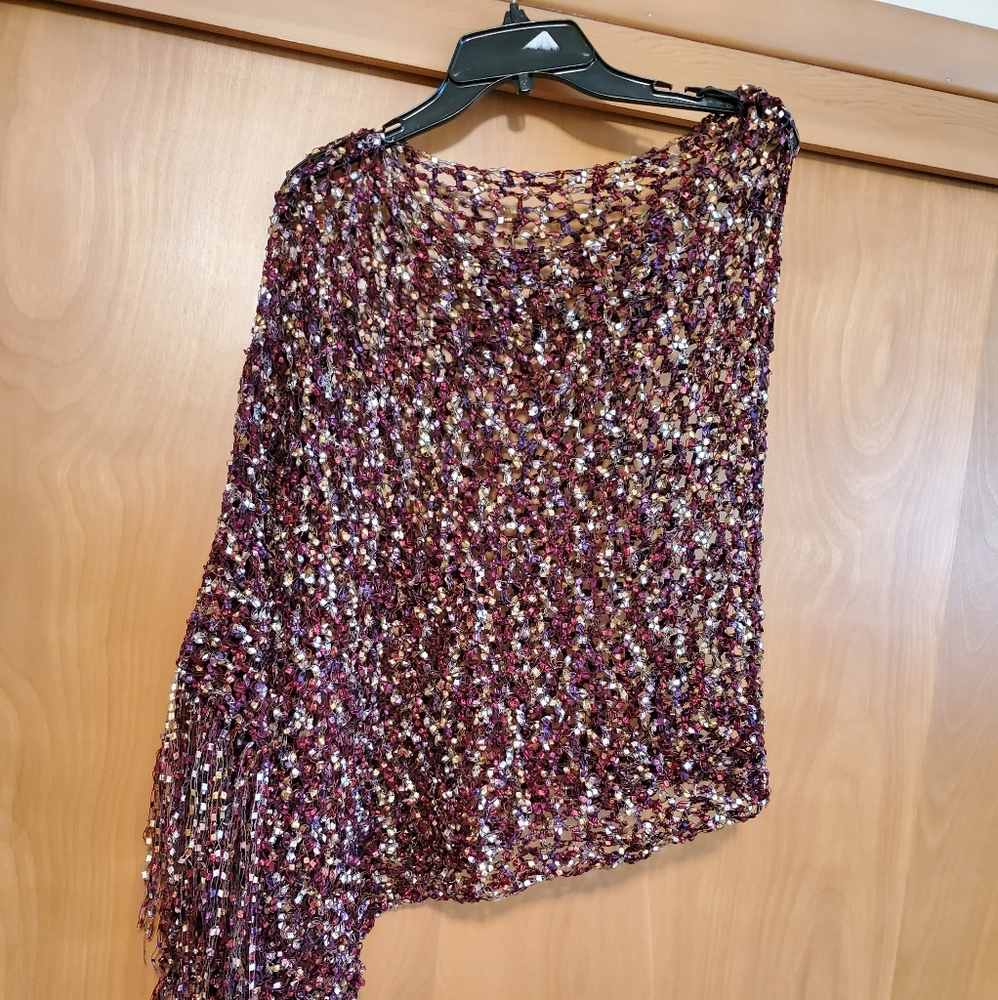 Dressy jewel colored shawl